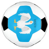 Funny neugierig Hausgans Cartoon Illustration Fußball (Gedreht)