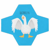 Funny neugierig Hausgans Cartoon Illustration Fußball (Flach)