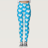 Funny neugierig Hausgans Cartoon Illustration Leggings (Vorderseite)