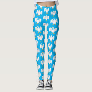 Funny neugierig Hausgans Cartoon Illustration Leggings