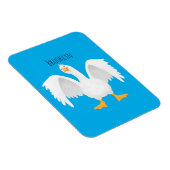Funny neugierig Hausgans Cartoon Illustration Magnet (Rechte Seite)
