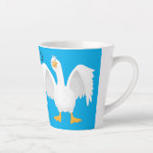 Funny neugierig Hausgans Cartoon Illustration Milchtasse (Rechts)