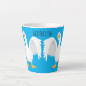 Funny neugierig Hausgans Cartoon Illustration Milchtasse (Vorderseite)