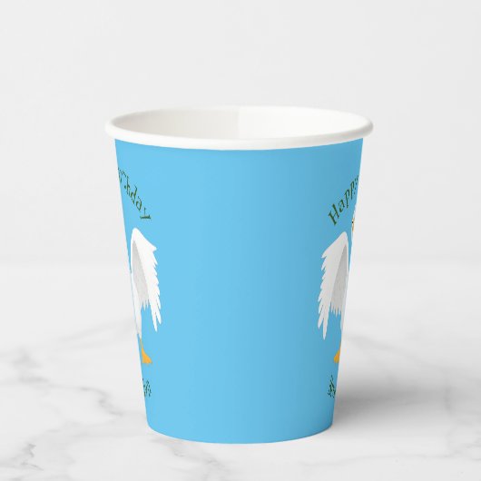 Funny neugierig Hausgans Cartoon Illustration Pappbecher (Links)