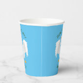 Funny neugierig Hausgans Cartoon Illustration Pappbecher (Rechts)