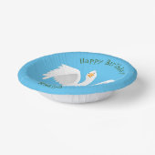 Funny neugierig Hausgans Cartoon Illustration Pappteller (Gewinkelt)