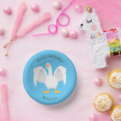 Funny neugierig Hausgans Cartoon Illustration Pappteller (Party)