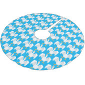 Funny neugierig Hausgans Cartoon Illustration Polyester Weihnachtsbaumdecke (Schrägansicht)