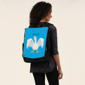 Funny neugierig Hausgans Cartoon Illustration Rucksack (Ausgewaschen)
