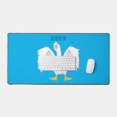 Funny neugierig Hausgans Cartoon Illustration Schreibtischunterlage (Tastatur & Maus)