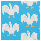 Funny neugierig Hausgans Cartoon Illustration Stoff (Nahaufnahme)