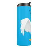 Funny neugierig Hausgans Cartoon Illustration Thermosbecher (Nach links gedreht)