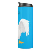 Funny neugierig Hausgans Cartoon Illustration Thermosbecher (Nach rechts gedreht)