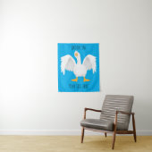 Funny neugierig Hausgans Cartoon Illustration Wandteppich (Beispiel)