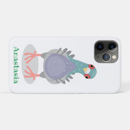 Funny neugierig Taube Cartoon Illustration Case-Mate iPhone Hülle (Rückseite (Horizontal))