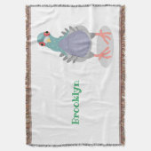 Funny neugierig Taube Cartoon Illustration Decke (Vorderseite Vertikal)