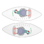 Funny neugierig Taube Cartoon Illustration Football (Paneele)