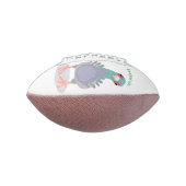 Funny neugierig Taube Cartoon Illustration Football (Gedreht 90)