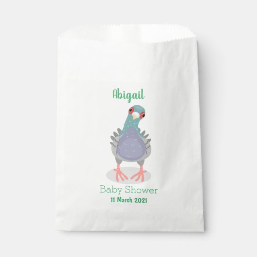 Funny neugierig Taube Cartoon Illustration Geschenktütchen (Vorderseite)