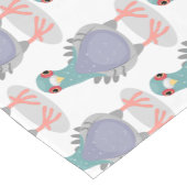 Funny neugierig Taube Cartoon Illustration Kurzer Tischläufer (Ecke)