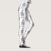 Funny neugierig Taube Cartoon Illustration Leggings (Rechts)