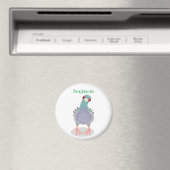Funny neugierig Taube Cartoon Illustration Magnet (In Situ (Geschirrspüler))