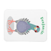 Funny neugierig Taube Cartoon Illustration Magnet (Horizontal)