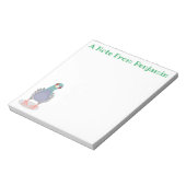 Funny neugierig Taube Cartoon Illustration Notizblock (Rotiert)