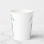 Funny neugierig Taube Cartoon Illustration Pappbecher (Links)