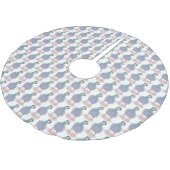 Funny neugierig Taube Cartoon Illustration Polyester Weihnachtsbaumdecke (Schrägansicht)