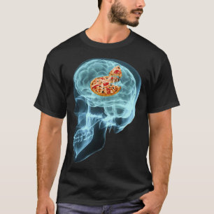 Funny Neurologist Denken Sie an Pizza Student Brai T-Shirt