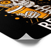 Funny Never Better Skeleton Drink Kaffee Hallow Poster (Ecke)