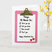 Funny Never Give Up Valentines Day Card Karte (Gelbe Blume)