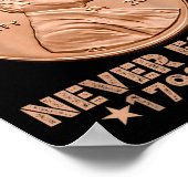 Funny Never Vergiss Penny Coin 1 Cent Retro 2025 _ Poster (Ecke)