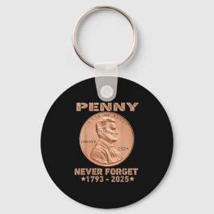 Funny Never Vergiss Penny Coin 1 Cent Retro 2025 _ Schlüsselanhänger