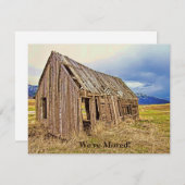 Funny New Address Announcement Rustic Mitteilungskarte (Vorne/Hinten)