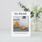 Funny New Address Announction Postcard Ankündigungspostkarte (Stehend Vorderseite)