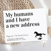 Funny New Address Horse Pet Moving Ankündigungspostkarte