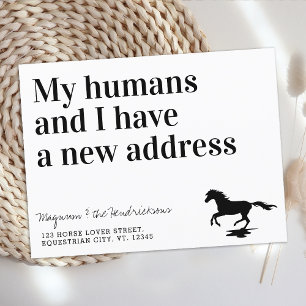Funny New Address Horse Pet Moving Ankündigungspostkarte