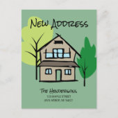 Funny New Address Mouncement Ankündigung Postcard Postkarte (Vorderseite)