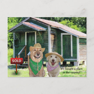 Funny New Address/Place in Country Postcard Ankündigungspostkarte