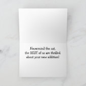 Funny New Baby Card - Die Katze ist nicht glücklic Ankündigung (Innenseite)