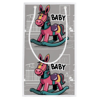Funny New Baby Rocking Horse Abstrakt Kleine Geschenktüte
