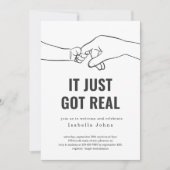 Funny New Baby Welcome Party, Sip and See Einladung (Vorderseite)