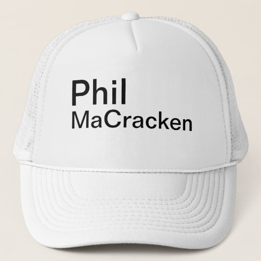 Funny New Baseball PHIL MACRACKEN Truckerkappe (Vorderseite)