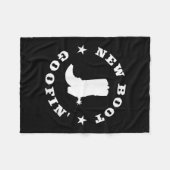 Funny New Boot Goofin Cowboy Boot Meme Quote  Fleecedecke (Vorderseite (Horizontal))