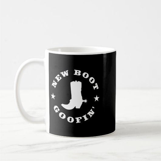 Funny New Boot Goofin Cowboy Boot Meme Quote Long Kaffeetasse (Links)