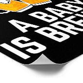 Funny New Dad Baby Shower Cheers A Baby Is Brewing Poster (Ecke)