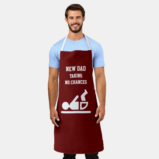 Funny NEW DAD Burgundy Diaper ändern Schürze (Getragen)