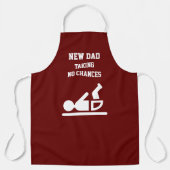 Funny NEW DAD Burgundy Diaper ändern Schürze (Vorderseite)